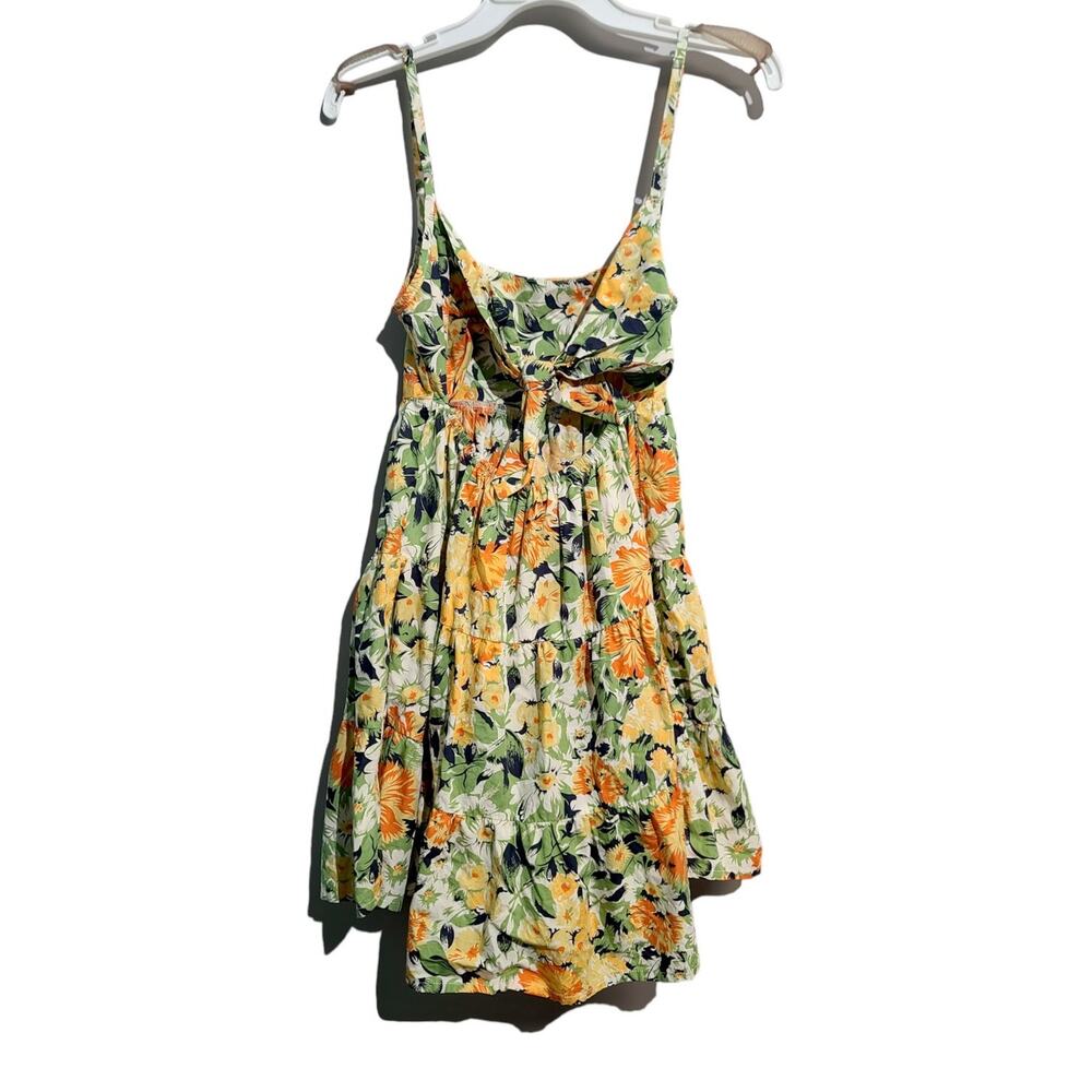 FAITHFULL THE BRAND Octavia Floral Tie-Back Mini Dress